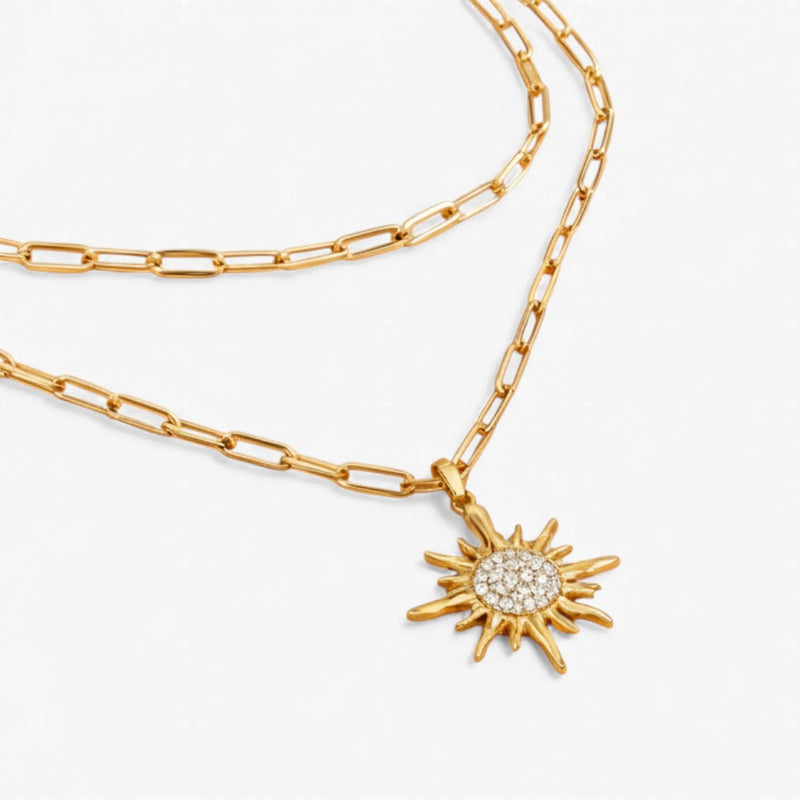 Colar Raio de Sol Dourado