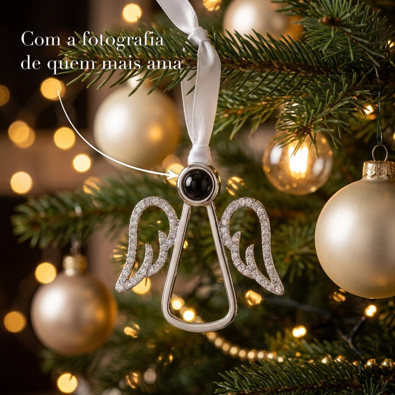 Anjo - Pendente de Natal Personalizado com Foto